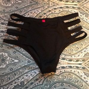 Strappy High Waisted Bikini Bottoms Sz M